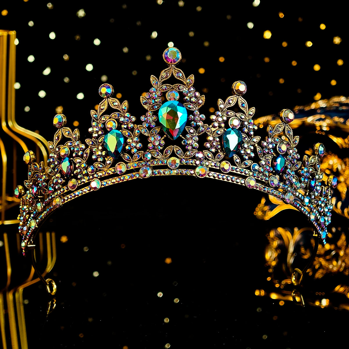 Elegant Crystal Bridal Crown Exquisite European and American Rhinestone Hair Bands Tiara Headpieces Party Jewelry Accessories