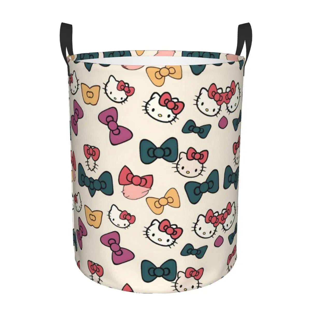 Custom Hello Kitty Laundry Basket Collapsible Large Clothes Storage Bin Cartoon Character Baby Hamper