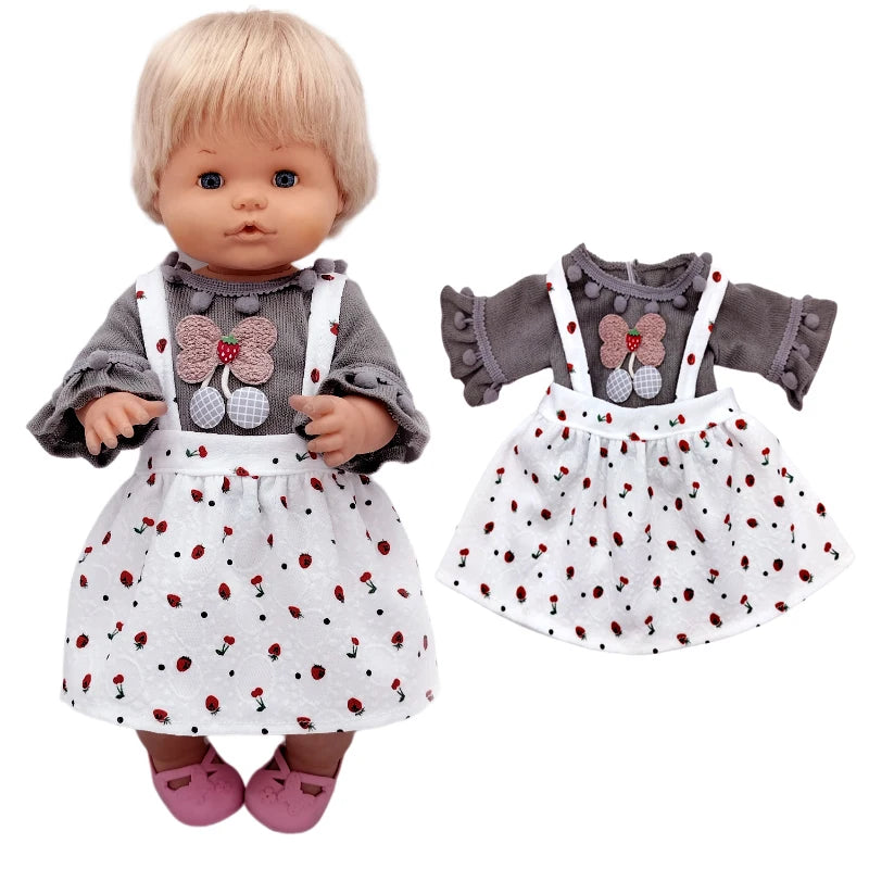 16 Inch Nenuco Doll Clothes T-shirt Short  for 40cm Ropa Y Su Hermanita 38cm Baby Doll Fashion Denim Shorts