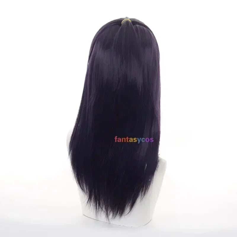 NewIori Utahime Cosplay Wig Purple Long Straight Wigs Bow Hairpin Hair Accessories for Halloween Costume2025