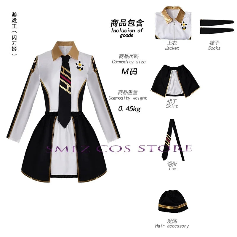 Anime Womens Costume Cosplay Suit Sky Striker Ace Raye Maid Dress Uniform Halloween Christmas Outfit
