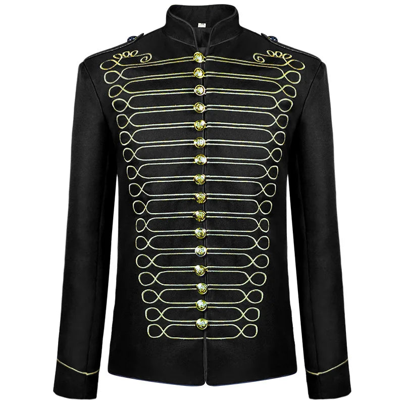 Halloween New Medieval Punk Men's Jacket Coat Military Drum Set Coat Clothing Tailcoat
