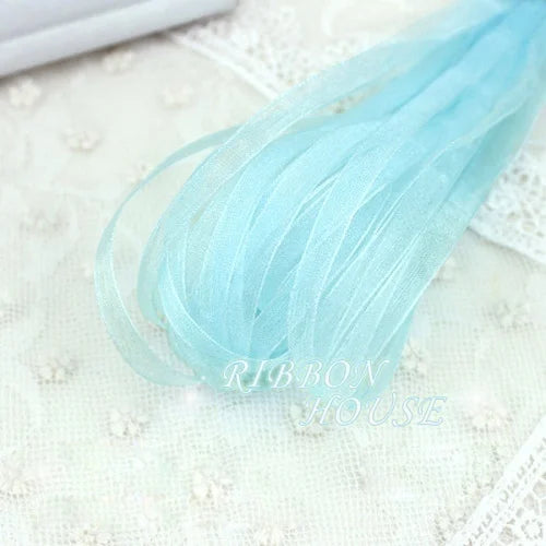 (40 meters/pack) 1/4''(6mm) Organza Ribbons Wholesale Gift Wedding Christmas Decoration Wrapping ribbons Handmade DIY