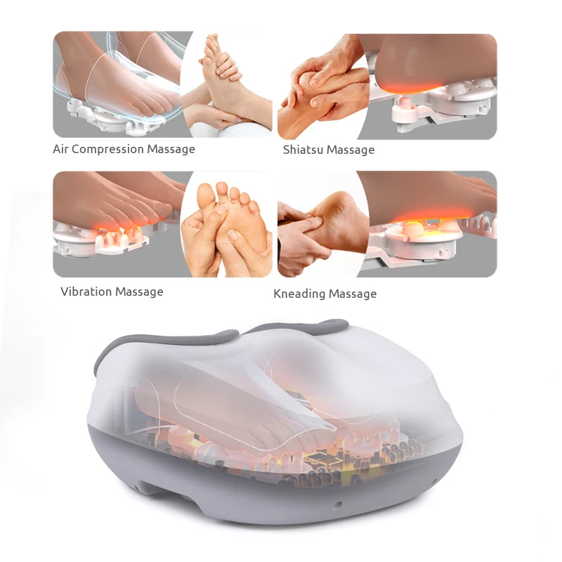 MARESE Electric Foot Massager Machine Kneading Shiatsu Air pressure Vibration Massage With Heating Therapy pain relief K827