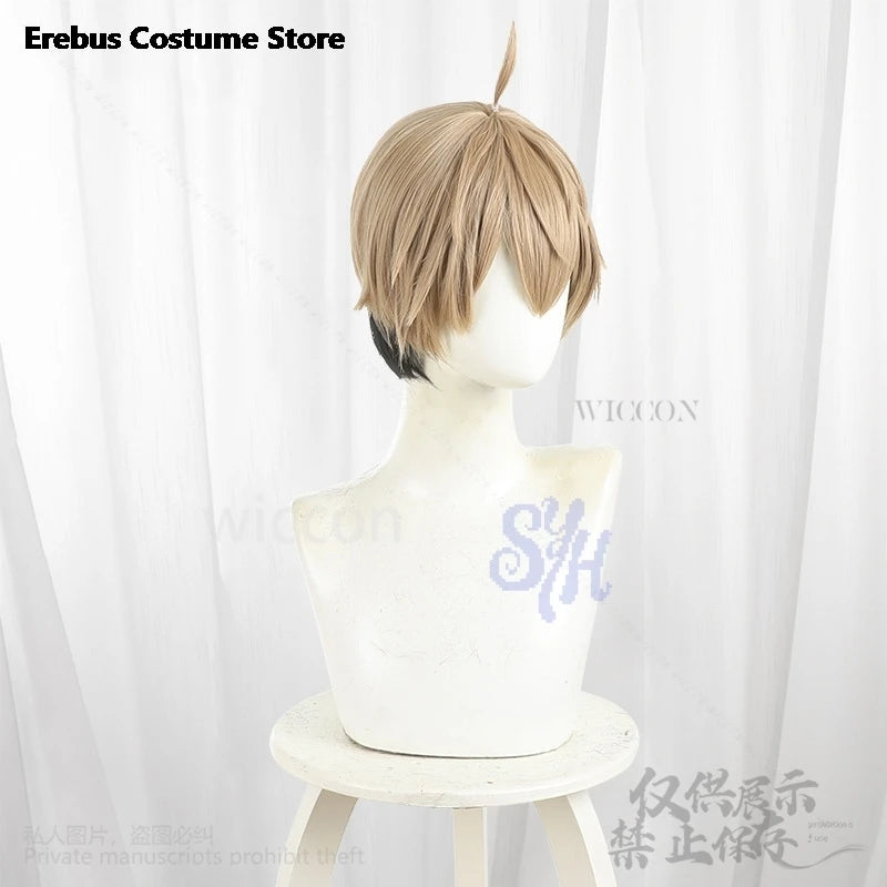 Anime GACHIAKUTA Cosplay Jin Kougasaki Costume Brown Black Heat Resistant Hair Y2K Fashion Wigs Halloween Christmas Party Cos