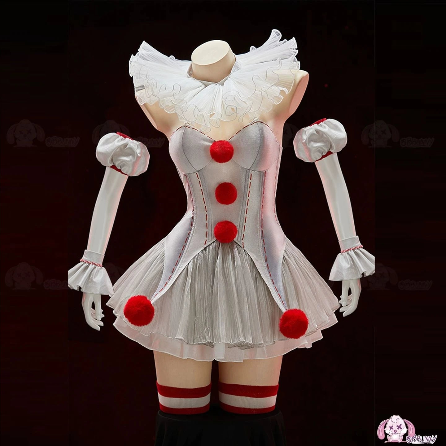 Anime Silver Fancy Cress Joker Outfits Dress Sexy Lingeries Cute Dress Female Full Set Halloween Cosplay S-XL Clown