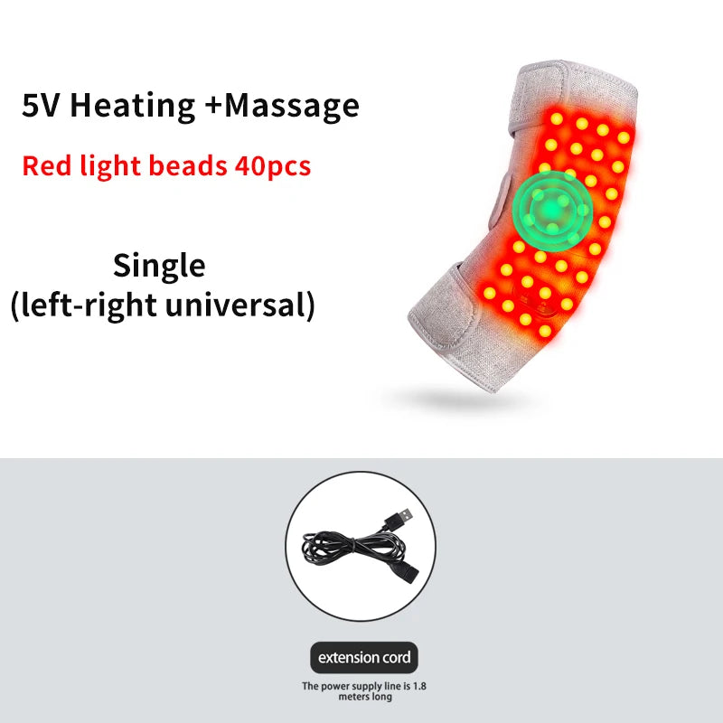 Red Light Knee Massager Hot Compress Vibration Shoulder Elbow Pad Heating Knee Brace For Arthritis Joint Injury Pain Relief