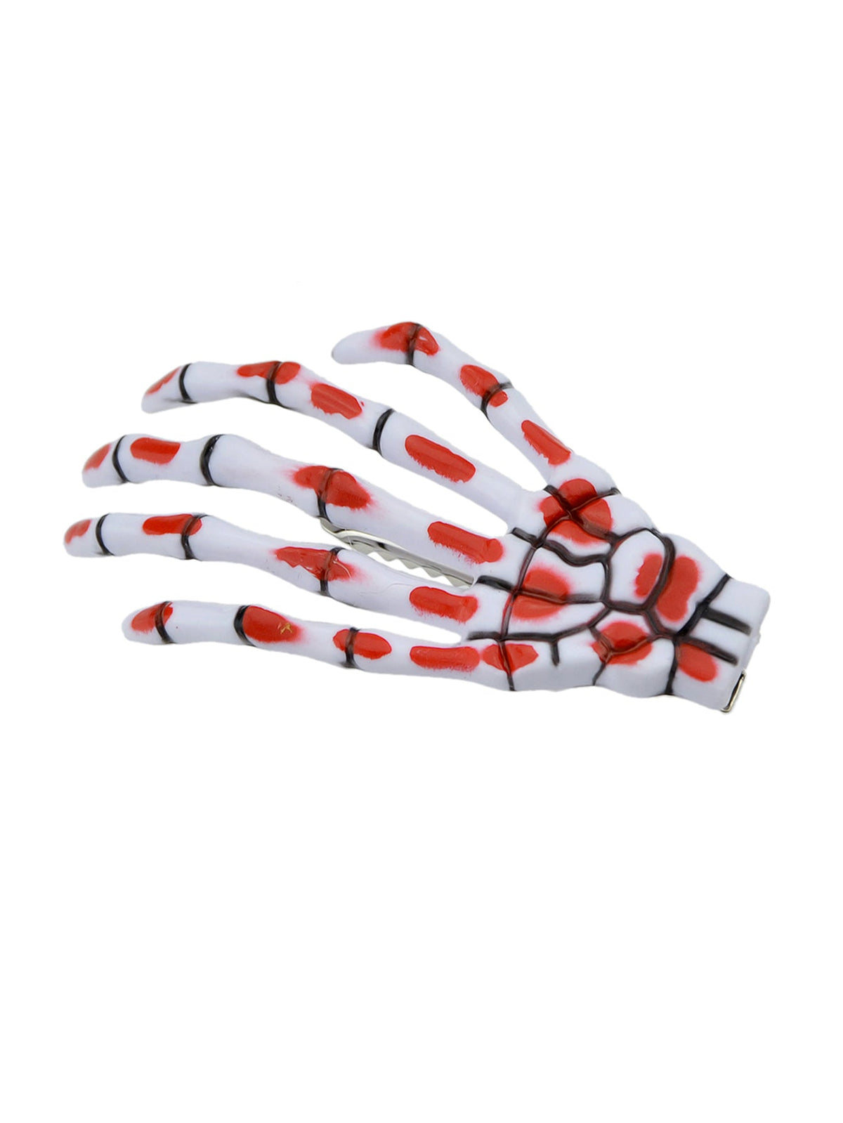 Gothic Halloween White Skeleton Hand Bone Hair Clips Hairpins Cosplay