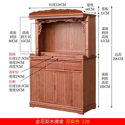 r5.20  all-solid wood shrine offering table, god's household small tribute Buddha platform, Guanyin offering table