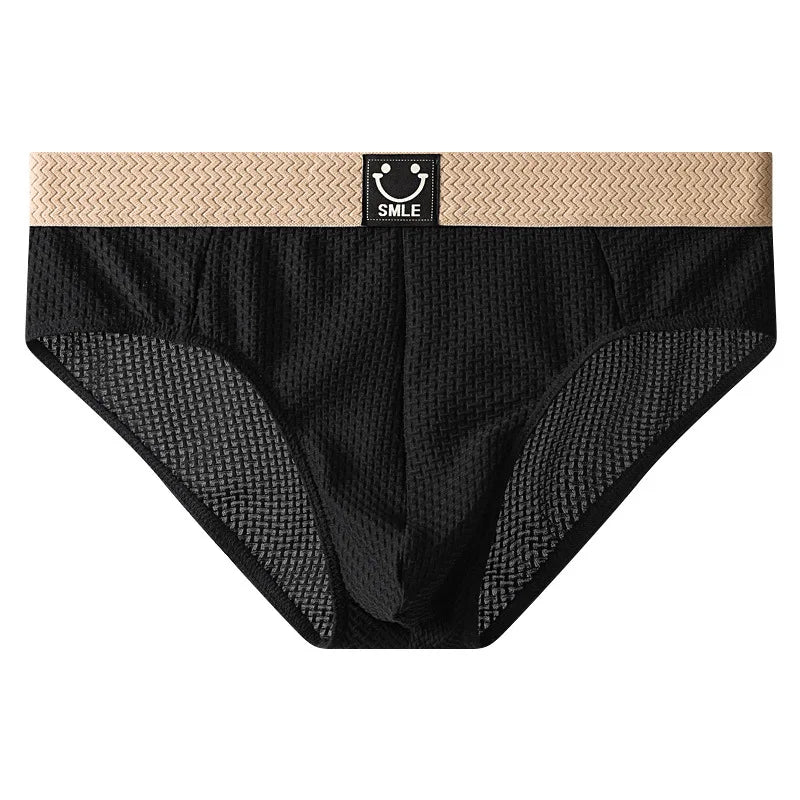 Men Ice Silk Underwear Bulge Pouch Briefs Man Sexy Panties Breathable Underpants Soft Lingerie Male Comfortable Knickers