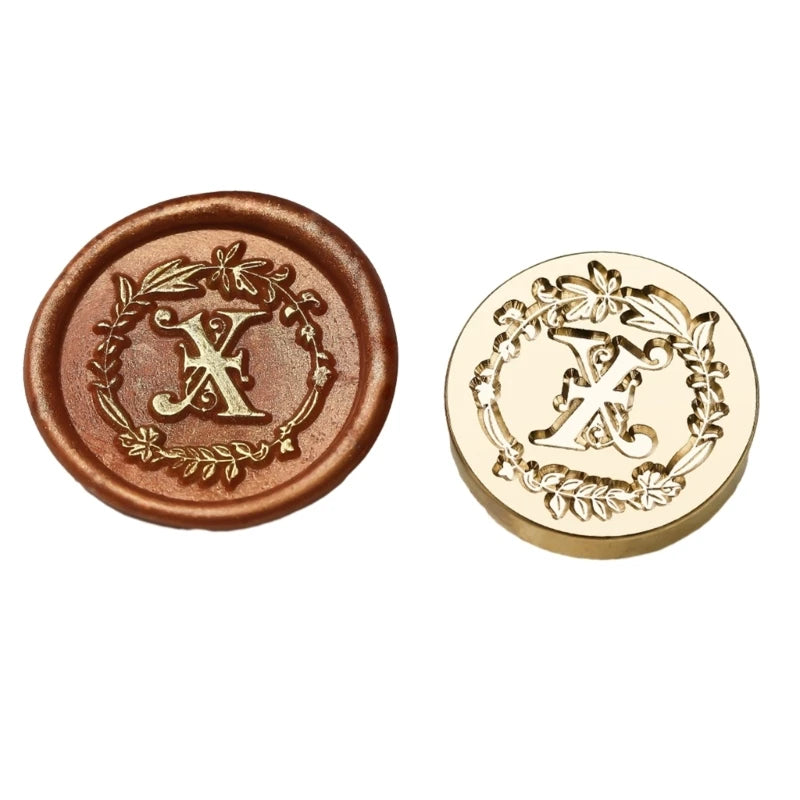 Y1UB Sealing Wax Stamp Letter Series Wax Seal Stamp for Christmas Card Decorations