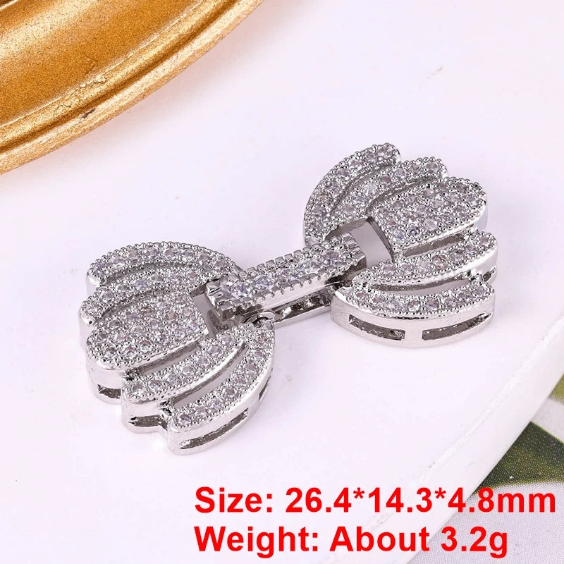 Juya 18K Gold Plated Baroque Pearls Connector Fastener Clasps DIY Jewelry Making Accessories Women Beads Lock Closure Supplies