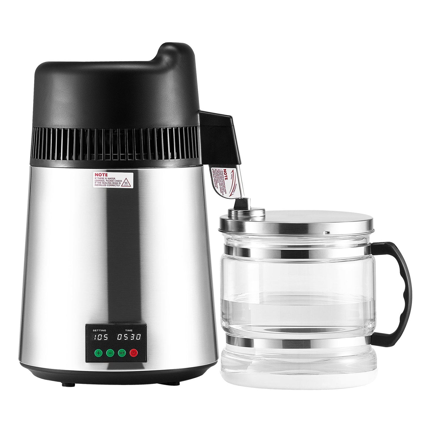 6L Water Distiller Home Countertop Purifier Machine 900W Stainless