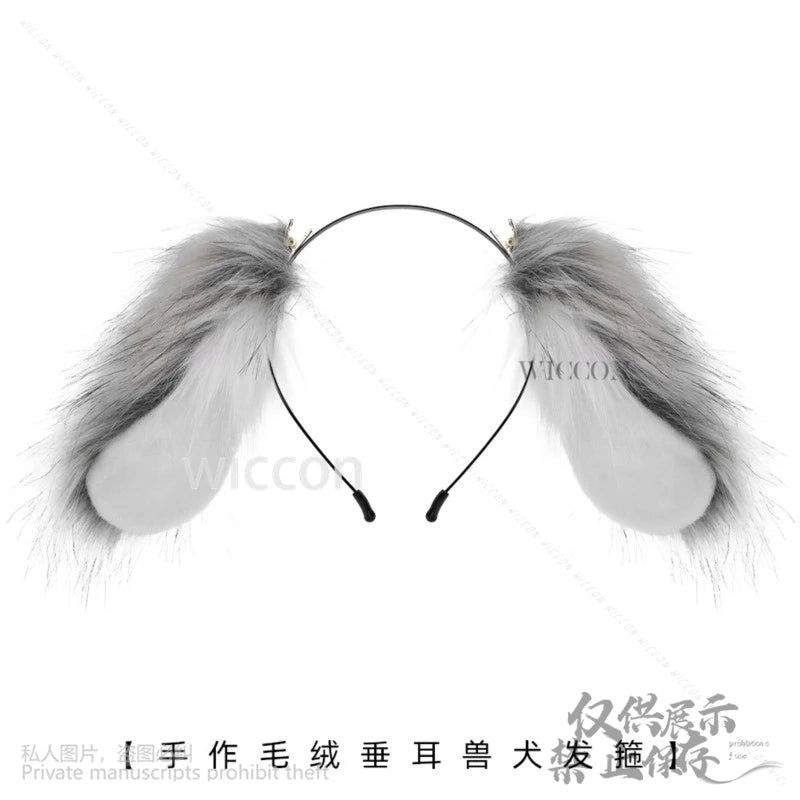 Anime Furry Suit Cosplay Dog Lolita Ears Accessory For Halloween Christmas Girls Headband Decoration Hair Woman Cos