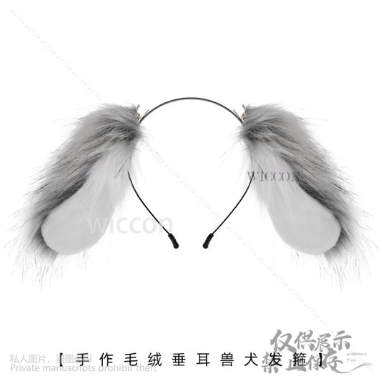 Anime Furry Suit Cosplay Dog Lolita Ears Accessory For Halloween Christmas Girls Headband Decoration Hair Woman Cos