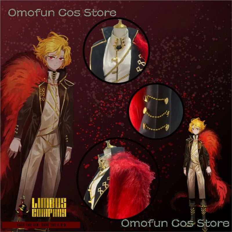 Limbus Company Don Quixote Sancho Unisex Cosplay Costume Wig Spoiler Outfit Cosplay Outfits Clothes Coat Suit Halloween Dres up