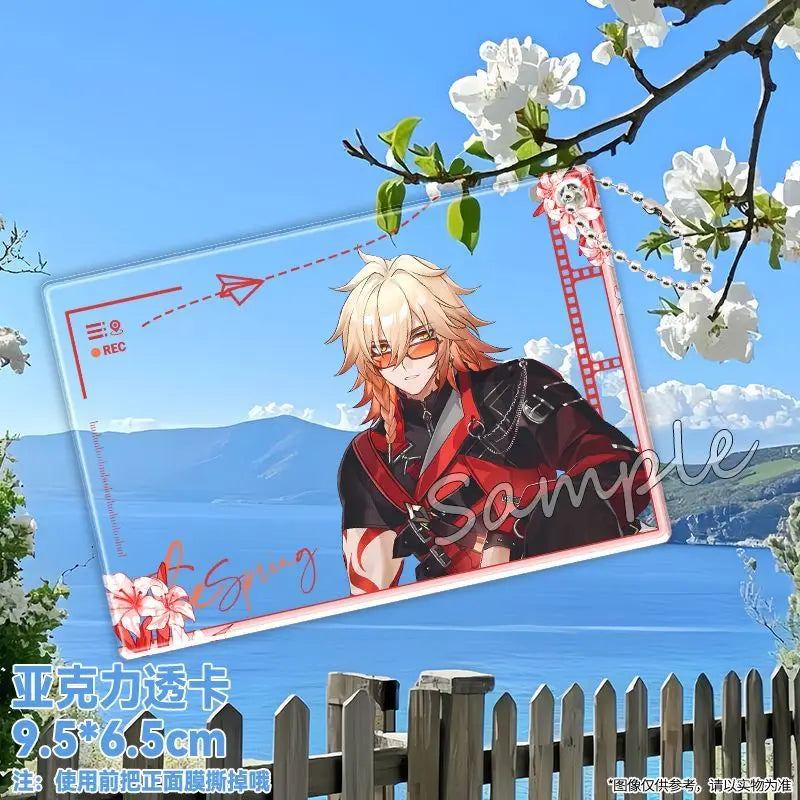 Anime Honkai: Star Rail Khaslana Mydeimos Cosplay Photo Props Diy Cartoon New Acrylic Transparent Card Card Christmas Gifts