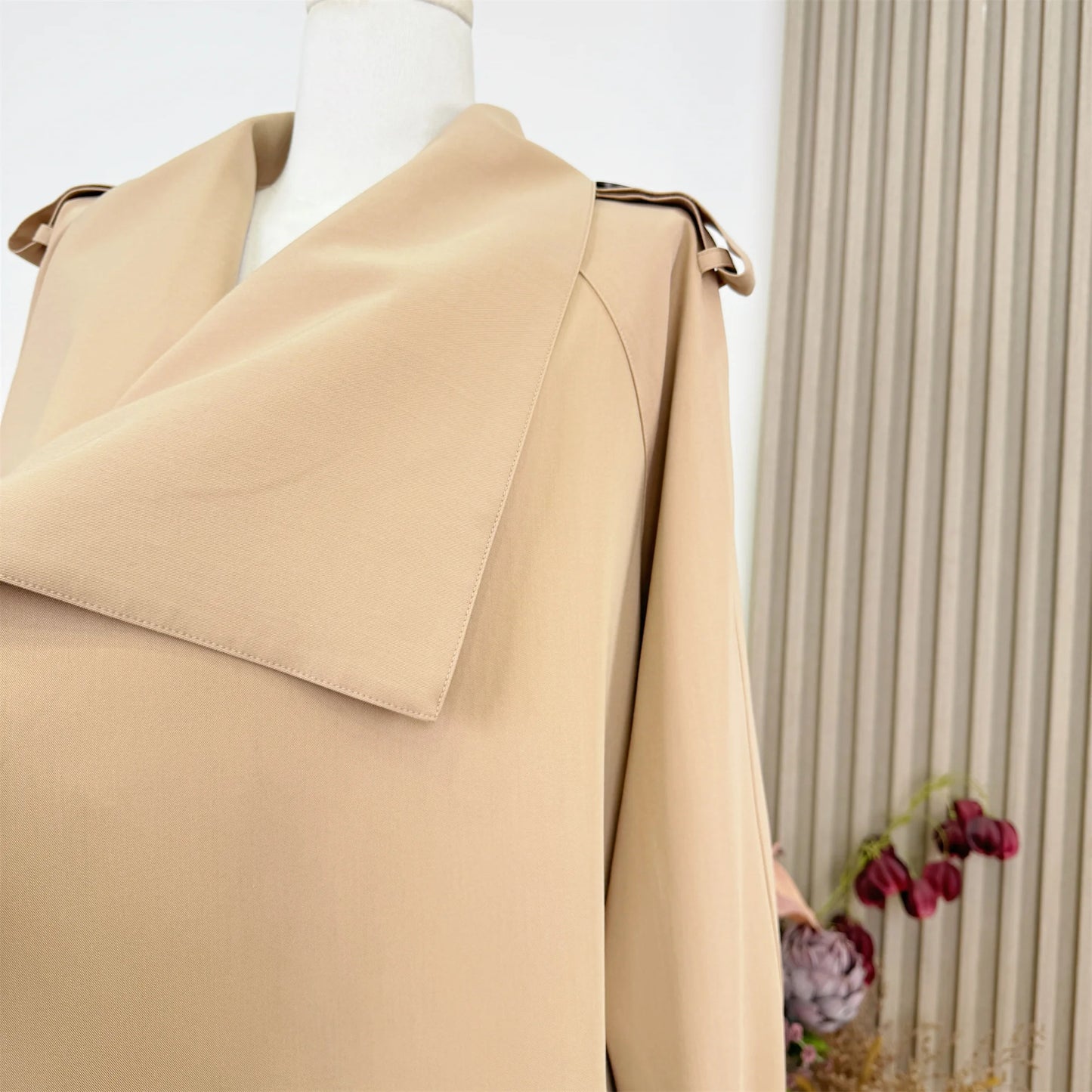 British Style Lapel High Waist Belted Lace up Trench Coat for Women Autumn Fashion Casual Slimming Jacket Women Tops F80