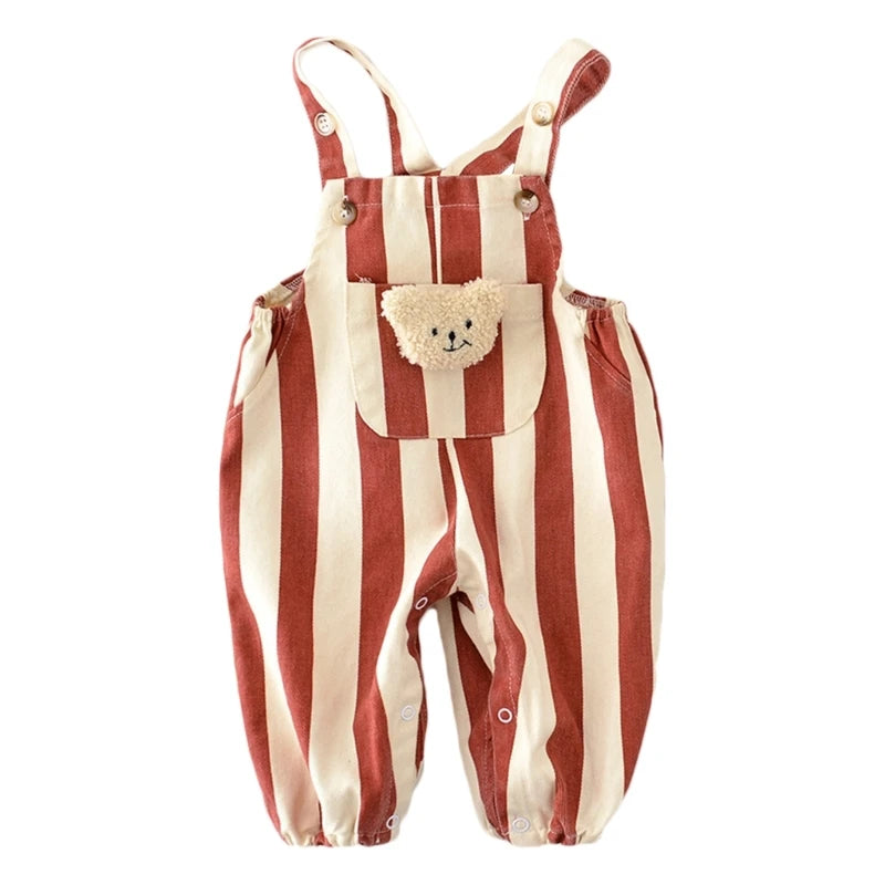Cotton Jumpsuits One-piece Baby Romper Summer Clothes Cosy Bodysuit Kid Strap Pant for 0-3Y Children Boys Girl Dropship