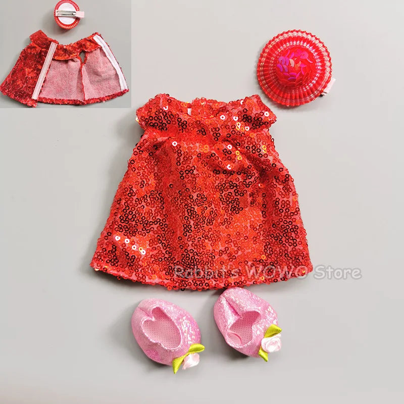 1PC Lovely Maid Outfit Suit Dress Clothes for 25cm Mellchan Baby Doll Accessories Fit 1/6 BJD Doll Girls DIY Gifts