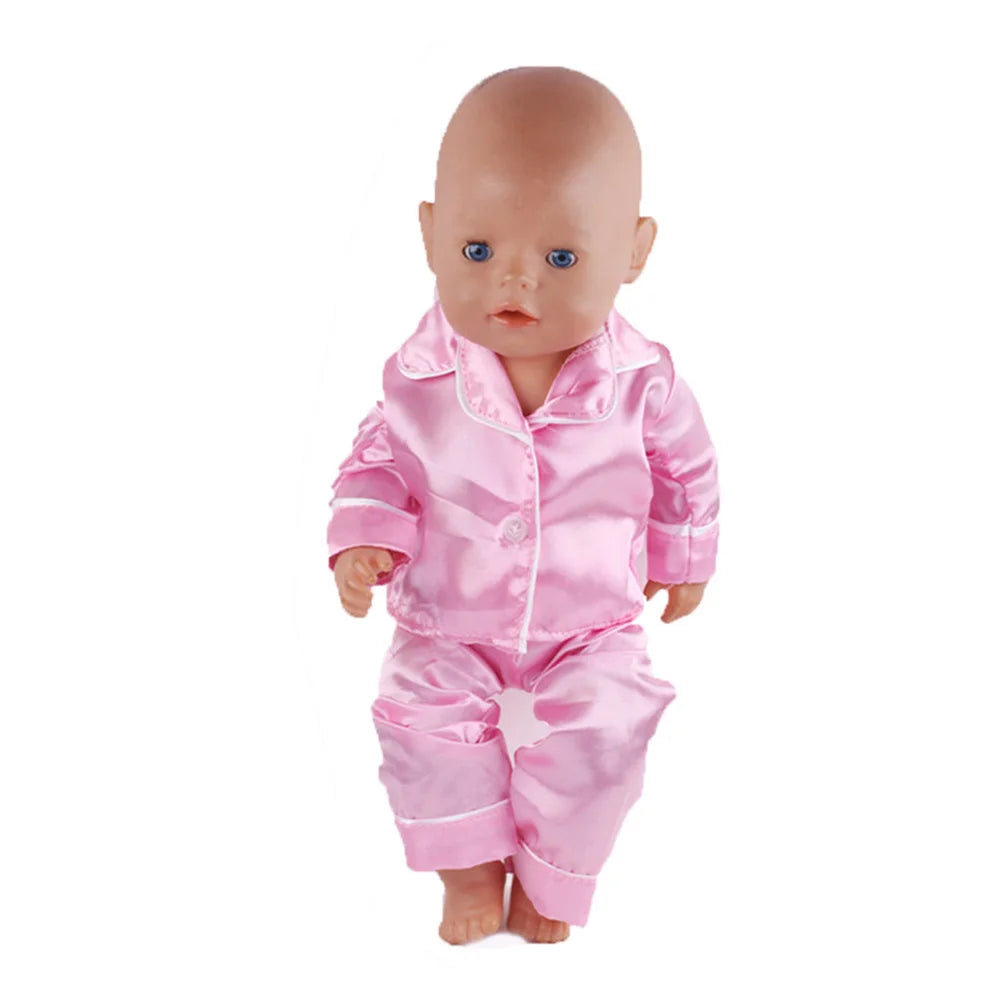 Doll Clothes Cartoon Animal Print Pajama Shirt For 18 inch American & 43Cm Reborn Baby OG Girl's Accessories Baby Clothes Gifts