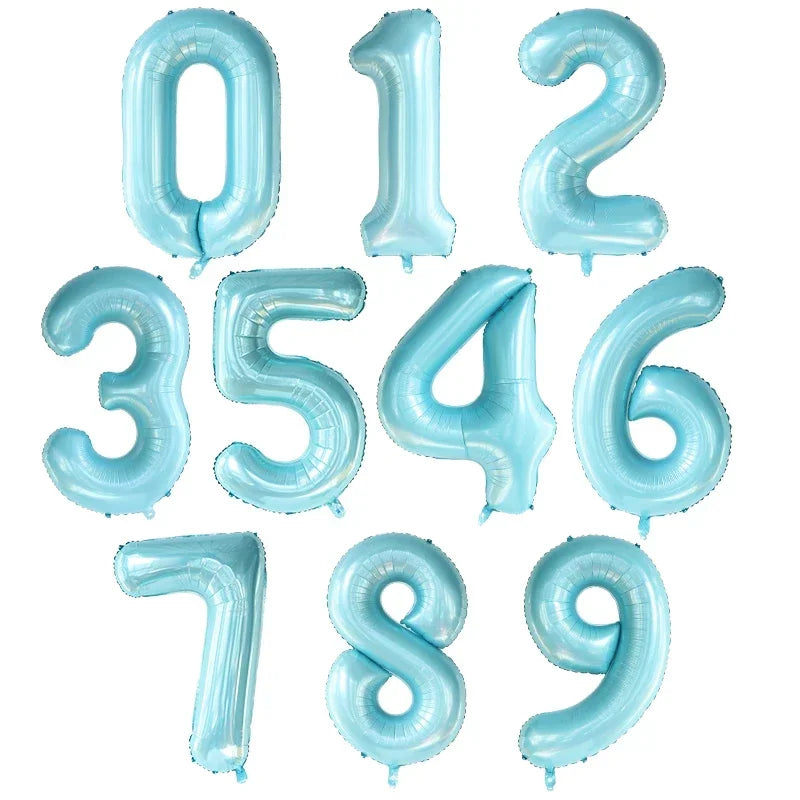 50pcs 40Inch Birthday Balloons Foil Helium Number Balloon 0-9 Birthday Wedding Party Decoration Baby Shower Figures Air Globos