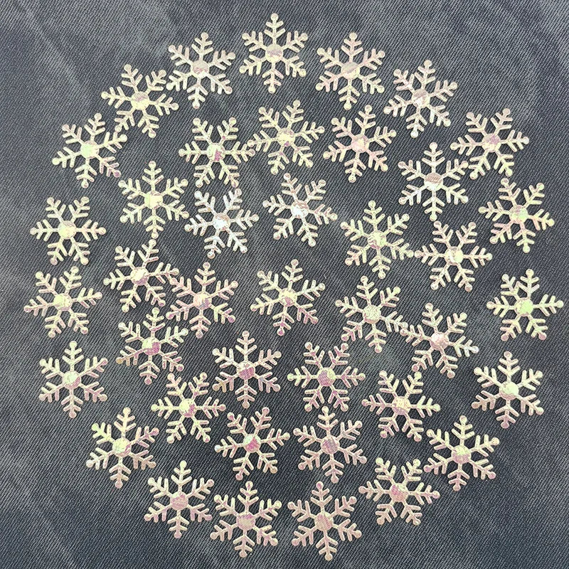 200pcs/lot 3CM Christmas Snowflakes Confetti Artificial Snow Xmas Tree Ornaments Decorations For Home Party Wedding Decor