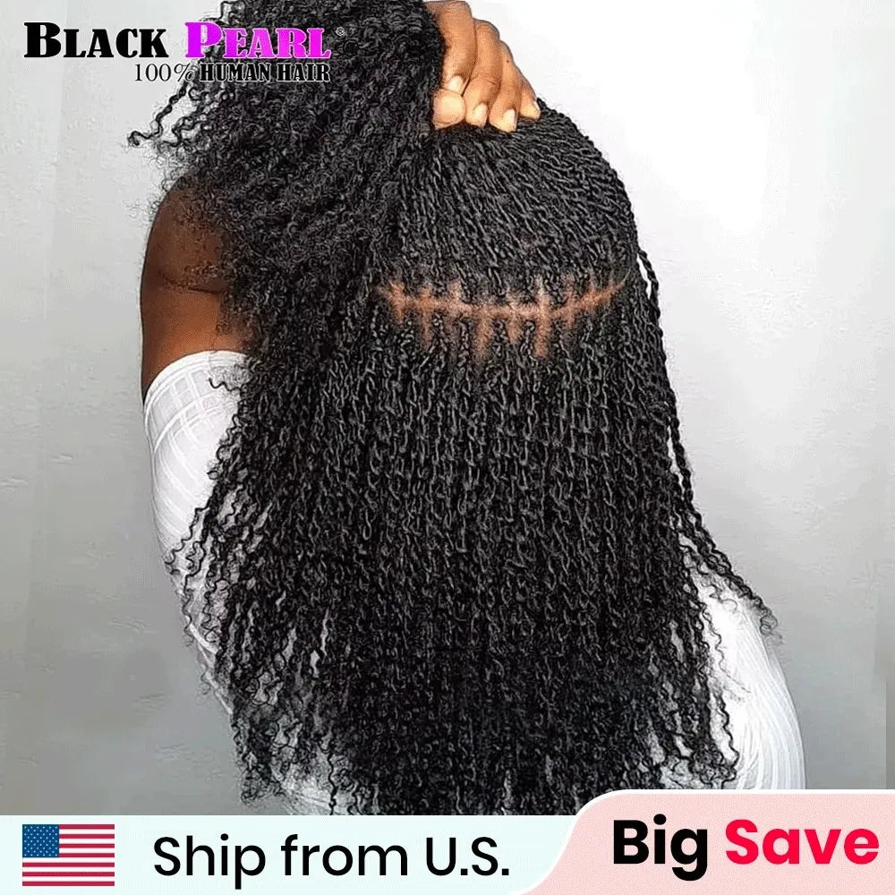 Top Peruvian Kinky Curly Mini Twist QVR US Stock Afro Kinky Bulk Human Hair for Braiding 100% Remy Hair Bundles No Shedding