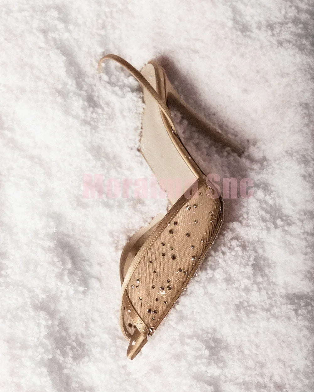 Sexy Crystal Mesh Pointed Toe Sandals Slingback Stiletto High Heel Slip On Fashion Women's Summer Shoes Banquet Party 2025 New