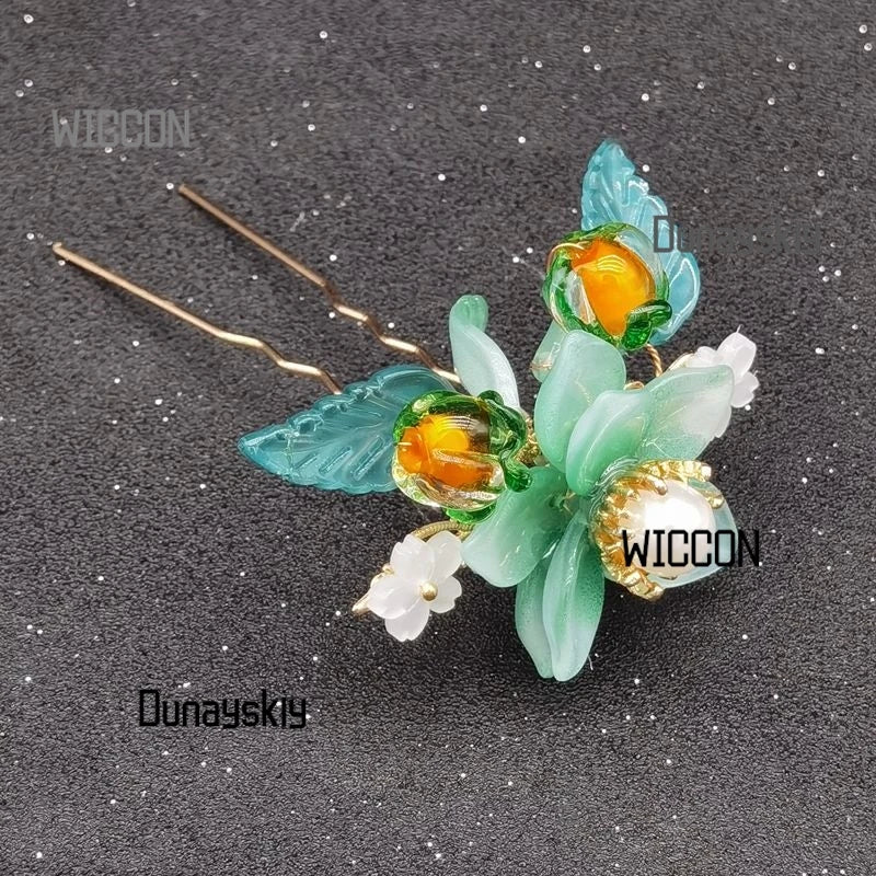 The Apothecary Diaries anime cos Maomao Jinshi cos green exquisite kawaii beautiful hair accessories cosplay party Halloween cos