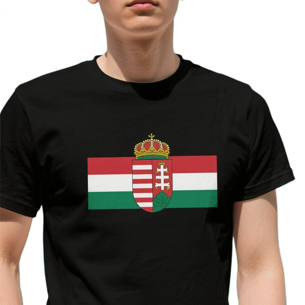 Coat of Arms Of The Hungary Hungarian Arms Flag T-Shirt. Summer Cotton Short Sleeve O-Neck Mens T Shirt New S-3XL