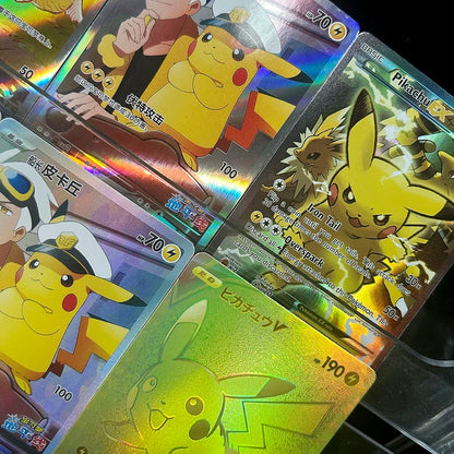 PTCG Collection Card Anime S8A-G 25Th Anniversary 001/015 Cartoon Japanese Refractive Color Flash Cards Christmas Gift Toys