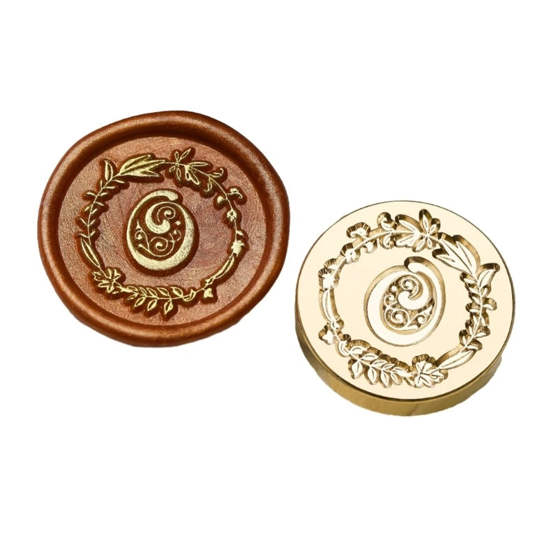 Y1UB Sealing Wax Stamp Letter Series Wax Seal Stamp for Christmas Card Decorations