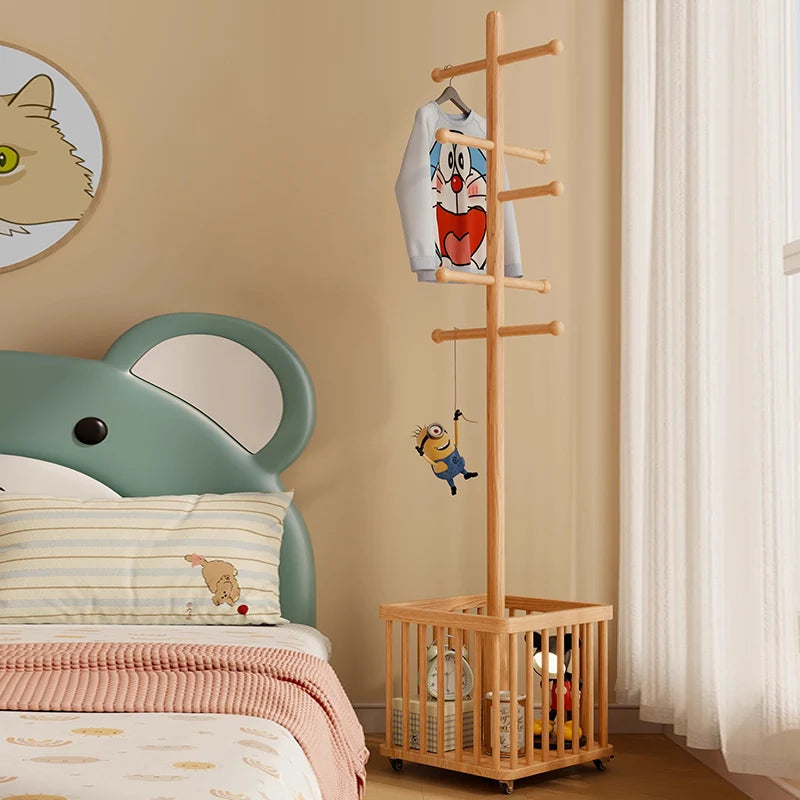 Nordic Living Room Coat Racks Wooden Clothes Organizer Space Saving Coat Racks Wall Minimalist Porte Manteau Trendy Furniture