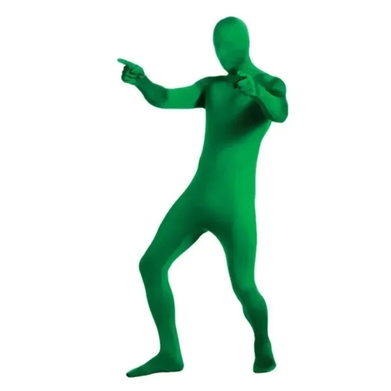 2025 New Halloween Green Screen Suit Chroma Key Jumpsuits for Skin Body Movie Video Invisible Effect Photographic Filming St ★☆★