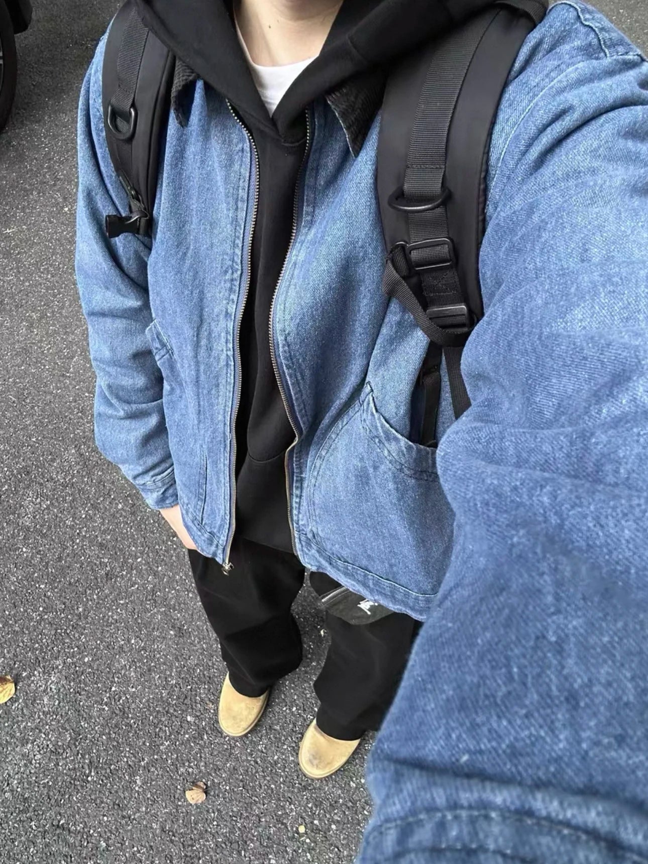 Retro American Waed Blue ort Denim Jaet Men Women Cleanfit Color Blo Detroit Coat Youth Loose Fit Long Sve Jaet