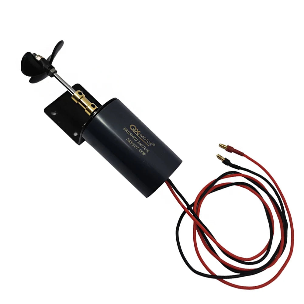 QX-MOTOR 545 / 50T Underwater propeller 12V-16V Brush Motor for unmanned / nesting trawler/remote control duck boat