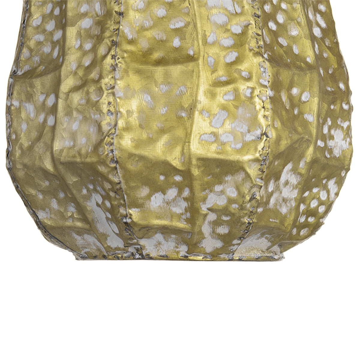 Set of 3 Distressed Antique Yellow Metal Planters, 14 in Tall
