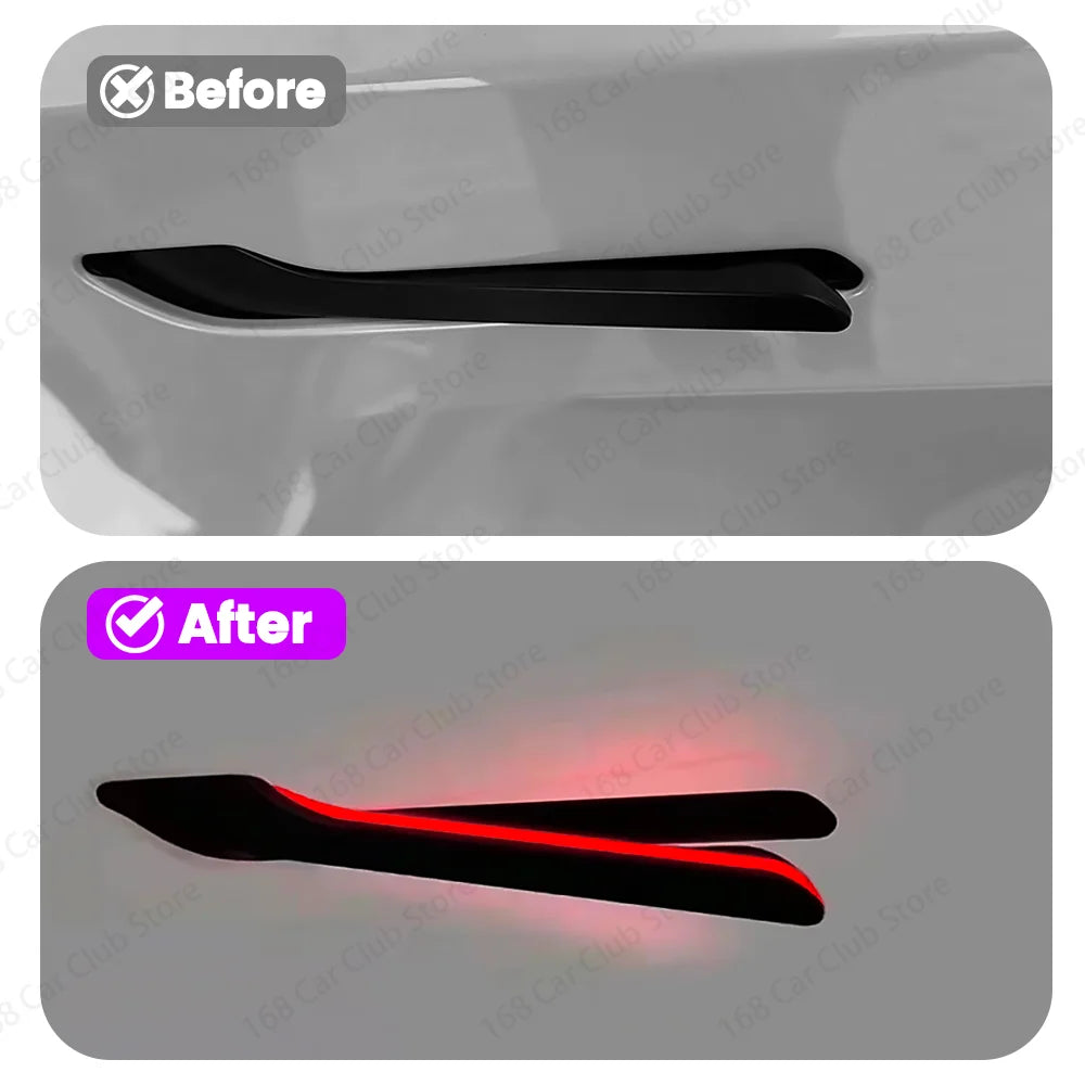 Four Door Electric Illuminated Handle LED Lights For Tesla Model 3 Y Car Highland The Latest Waterproof Four Door light For 2025