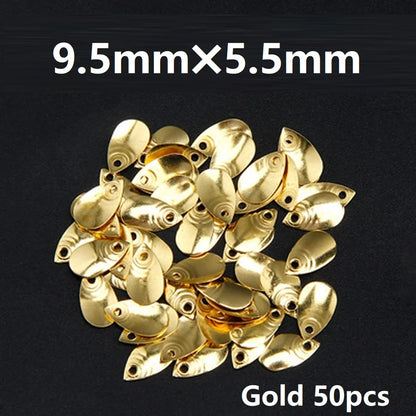 50Pcs/lot DIY Fishing Spinner Sequin Rings Bait Lures Makou water drop tablet Anti secant line Metal Noise Spoon Accessories
