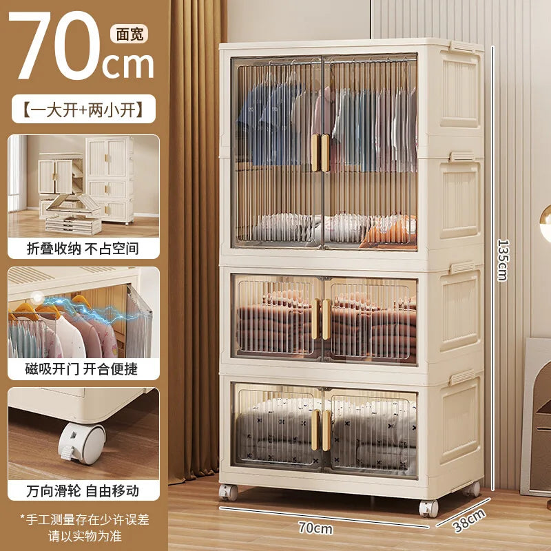 Wardrobe Clothes Closet Bedroom Furniture Storage Cabinet Foldable Wardrobe Plastic Cabinet Armario De Ropa Storage Cabinet
