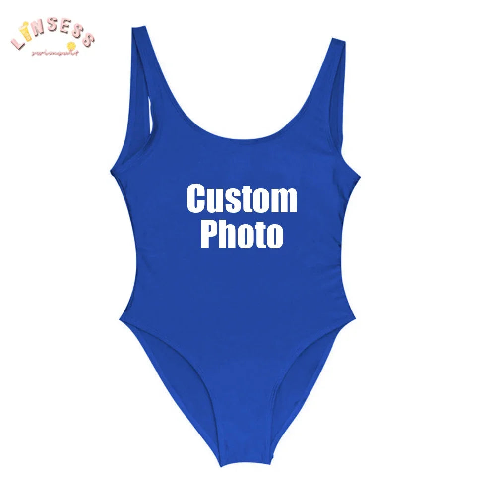 Custom Bride Swimsuit with Face Personalized Photo Brides Swimwear, Bachelorette Party Swimsuits,Birthday/Anniversary/