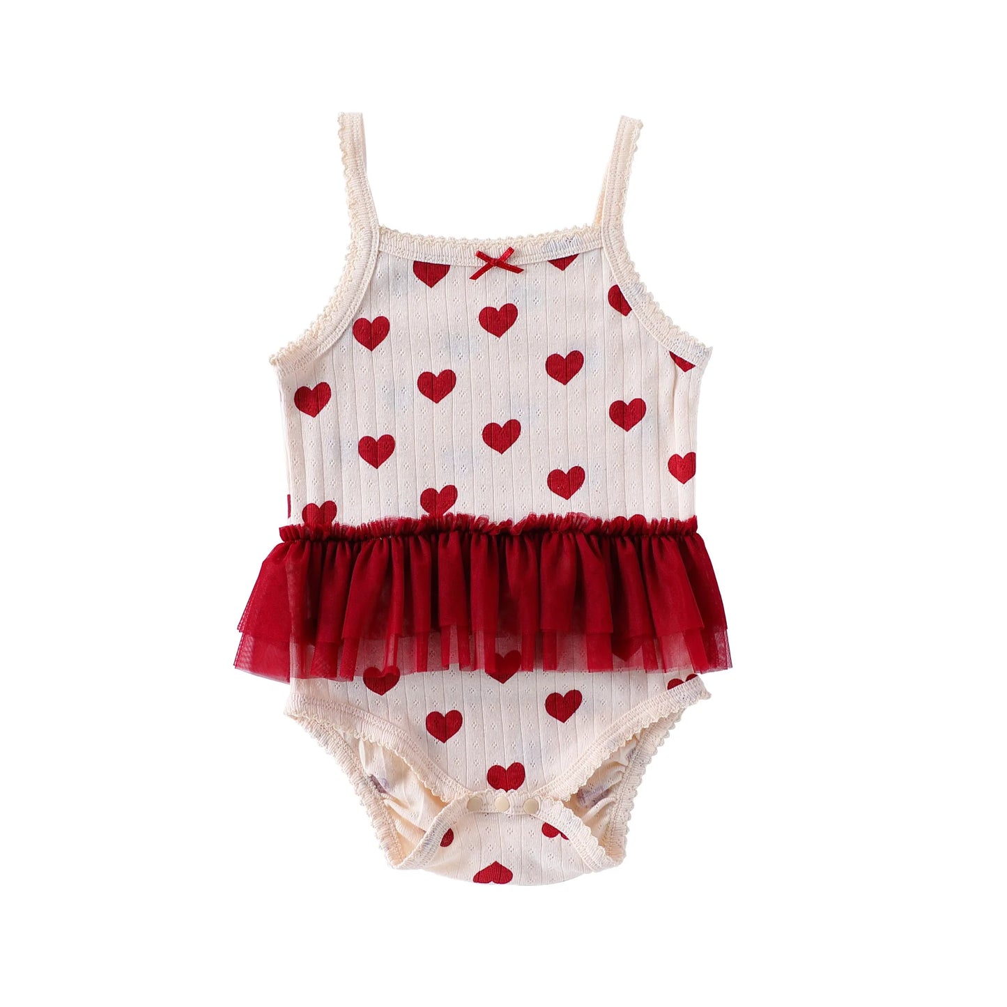 0-24M Heart Print Baby Girl Romper Summer Newborn Kid Clothes Short Sleeve 100% Cotton Baby Bodysuit Cute Sweet Outfit