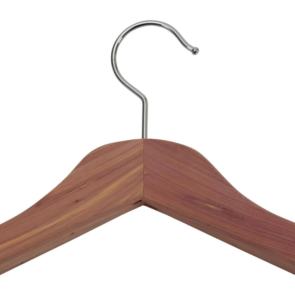 CedarFresh Deluxe Cedar Coat Hanger with Fixed Bar, Red,natural