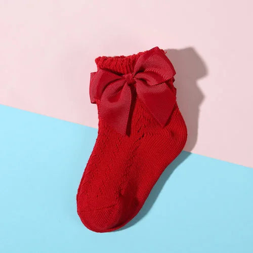 Newborn Baby Summer Mesh Girls Socks Fashion Bow Thin Socks for Girls Infant Clothes Accessories