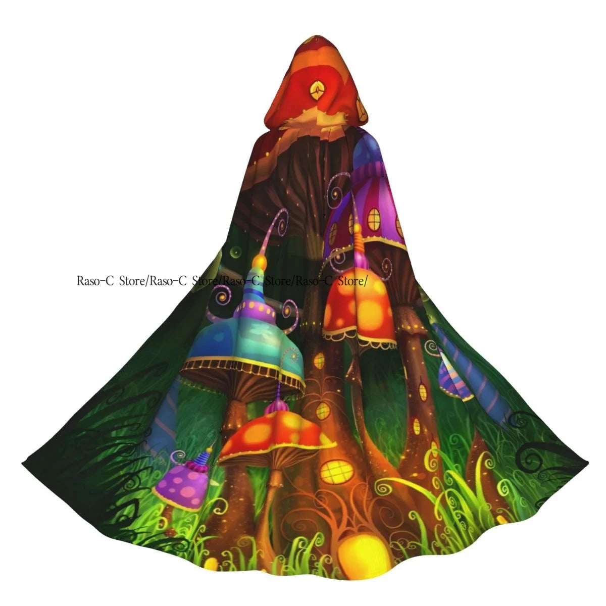 Hooded Cloak Unisex Cloak with Hood Beautiful Forest Landscape Cloak Vampire Witch Cape Cosplay Costume