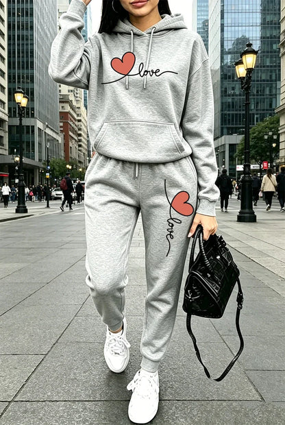Womens Tracksuit Print Casual Long Sleeves Hoodie Sweatshirts Outdoors Sports Jogging Clothing Autumn Winter Fashion Streetwear