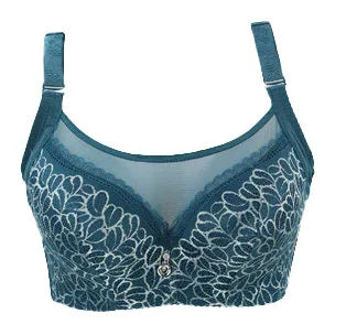 Full Coverage Lace Sexy Bra Women Solid Push Up C D DD E F Cup Bralette Big bust 34 36 38 40 42 44 46 Top Lingerie Exotic C3312