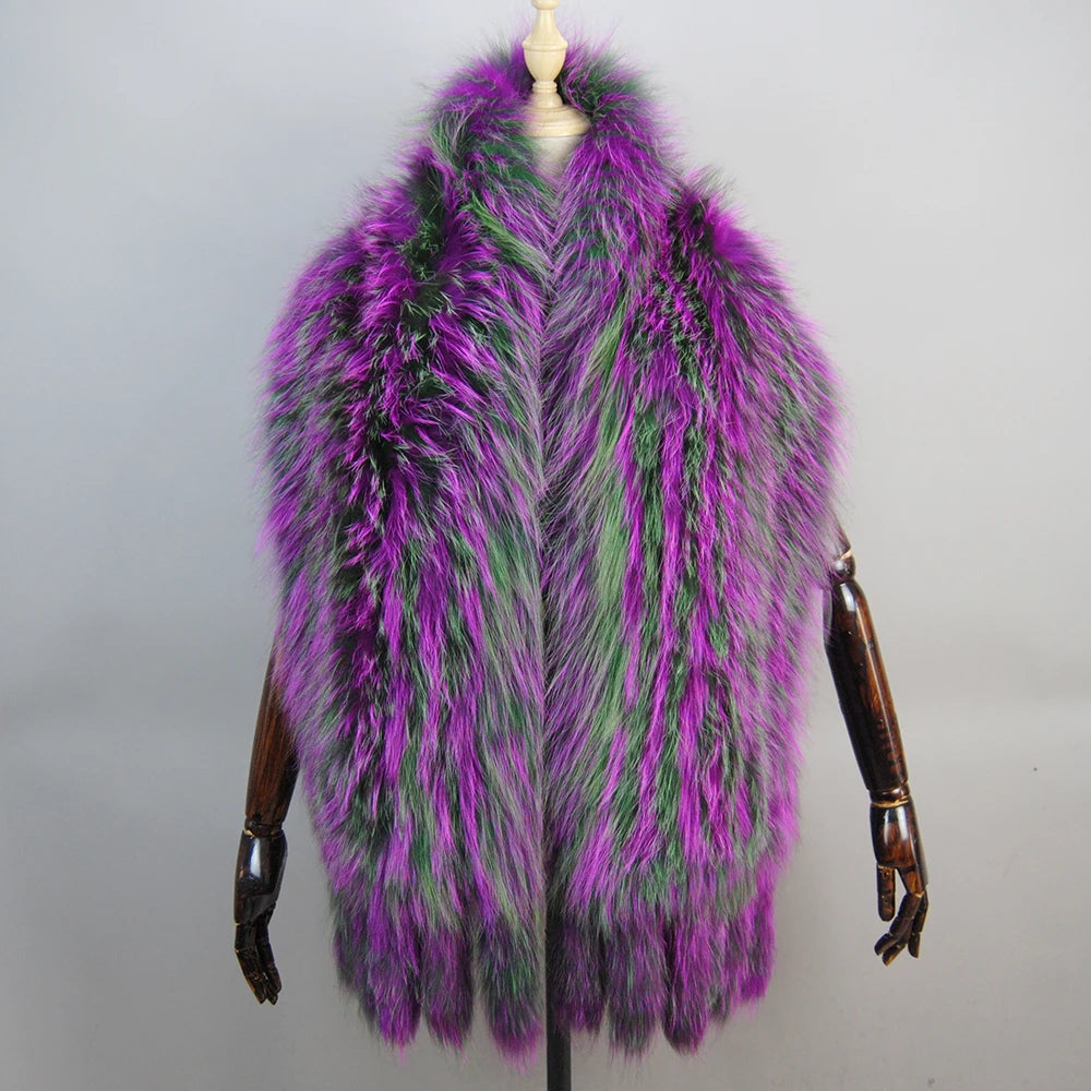 2025 New Genuine Fox Fur Shawl For Women Real Natural Fox Fur Female Capes And Wraps For Wedding Bride Winter Warm Outwear Scarf