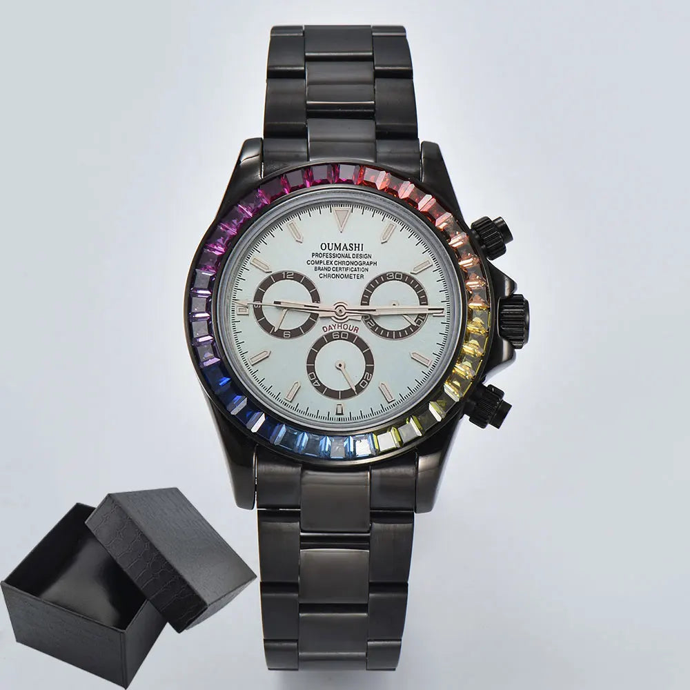 4613 WATCH man sapphire Glass GEM customized automatic mechanical watch 39.3mm  7750Amovement chronograph watch Waterproof 10ATM